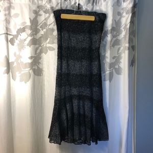 Strapless Black & Grey Dress